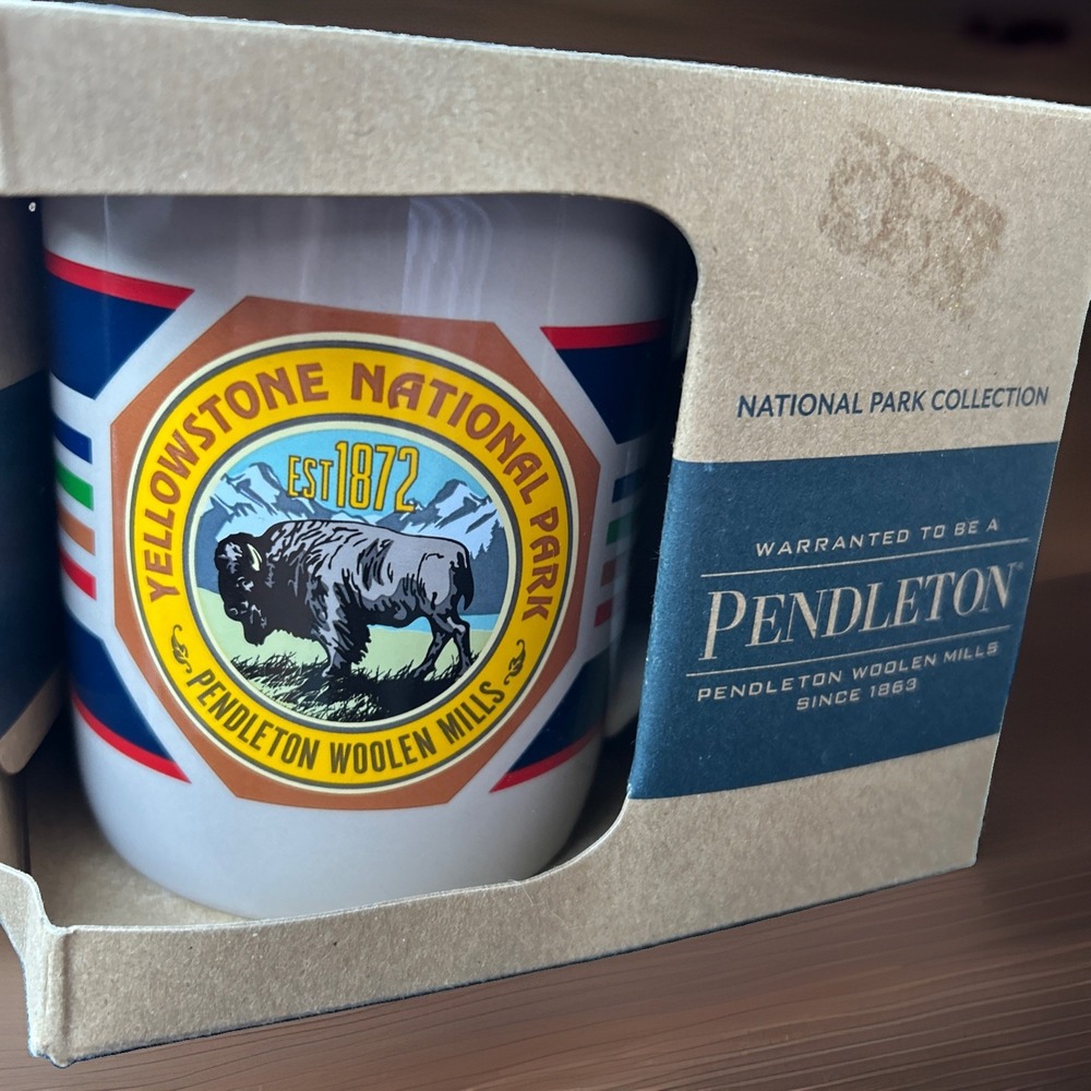 Pendleton Woolen Mills Yellowstone National Park Ceramic Mug 18 Oz New In Box